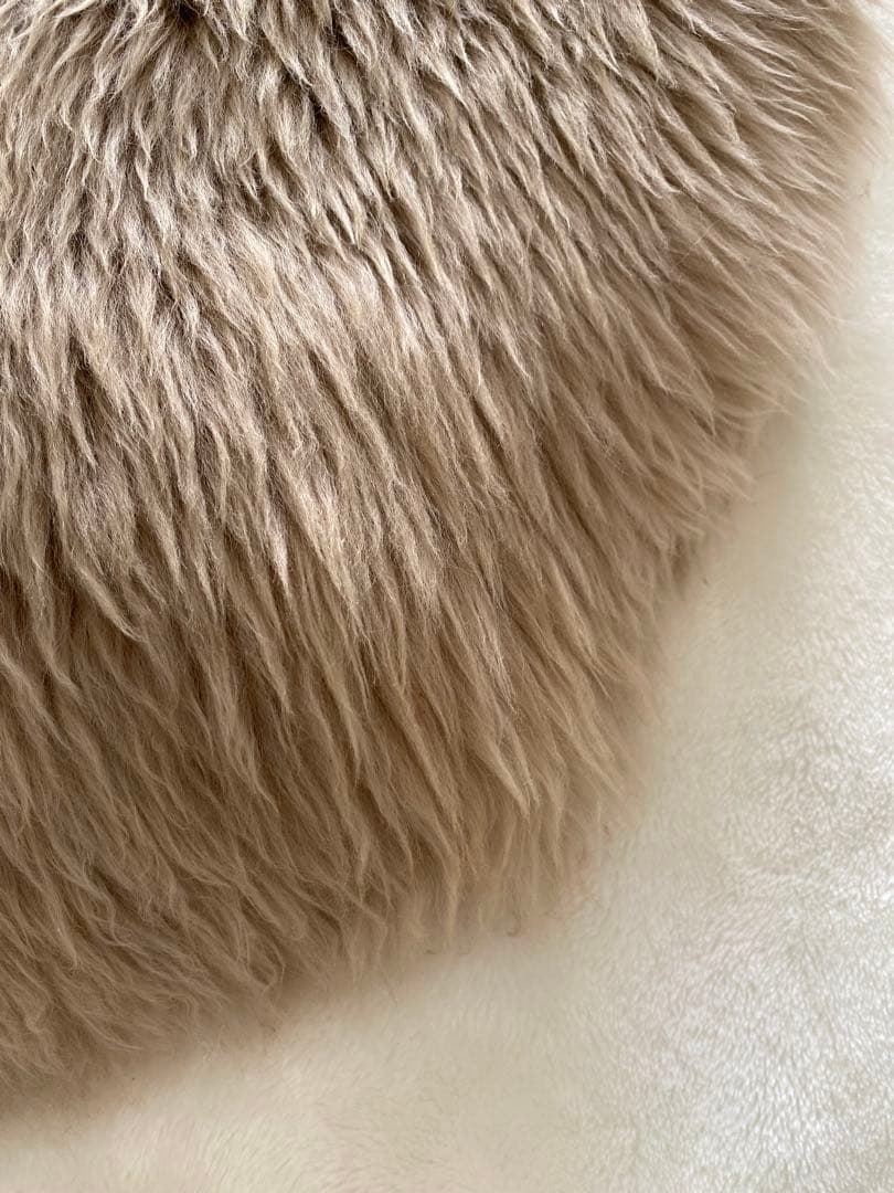 ニチロムートン　ムートンラグ　ニチロ　NICHIRO 羊毛　ブラウン