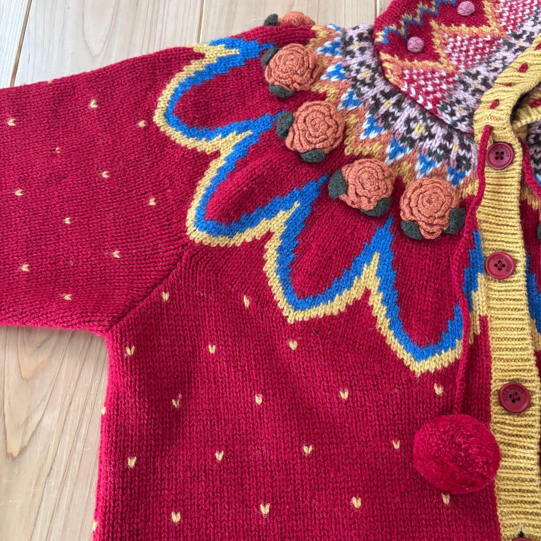 ス*ラ様 ★レア★古着PINK HOUSE ニット カーディガン フーディ立体バ