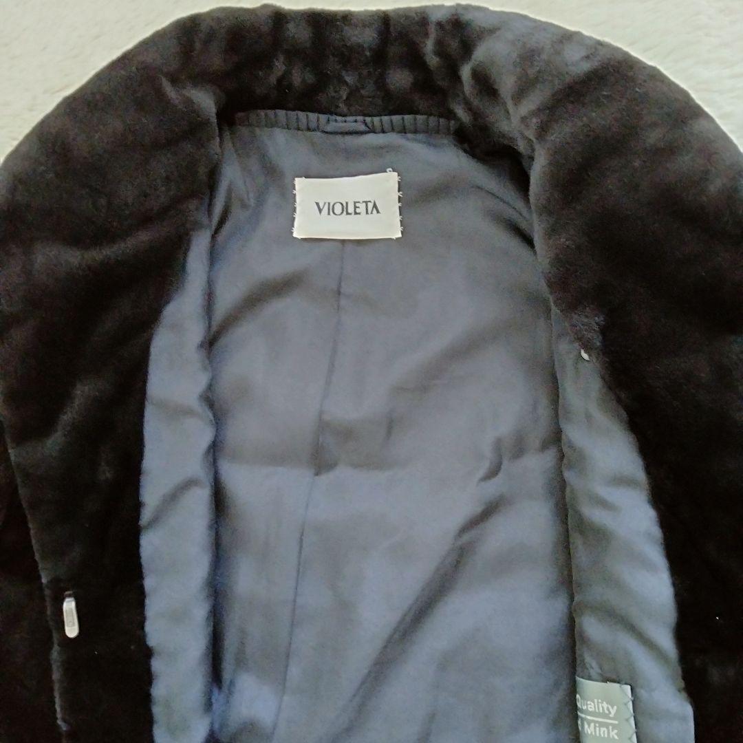 SAGAミンク/サガミンク　シェアードミンク　ファーロングコートブラック