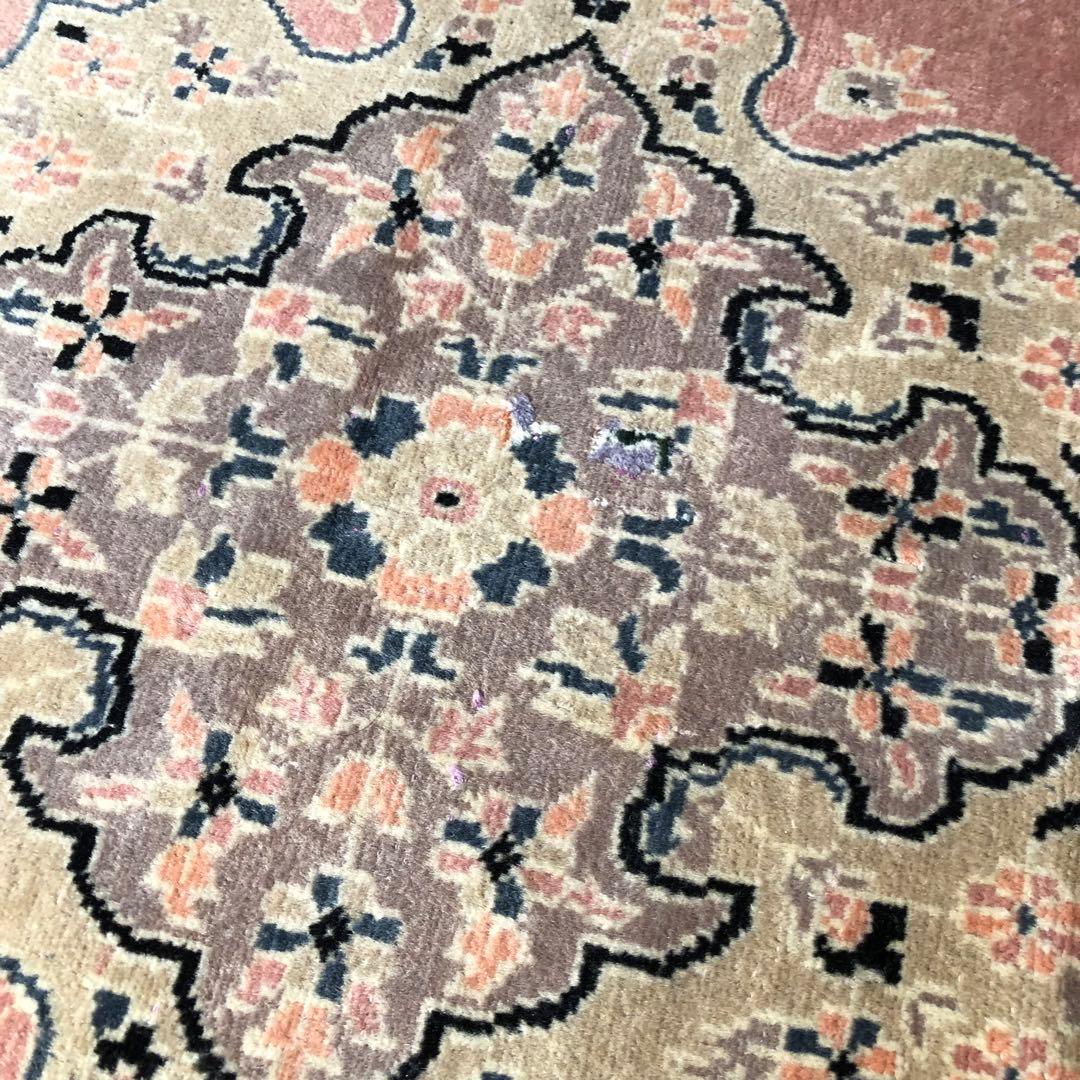 約122cm x 195cm パキスタン トルコ ラグ カーペット ピンク
