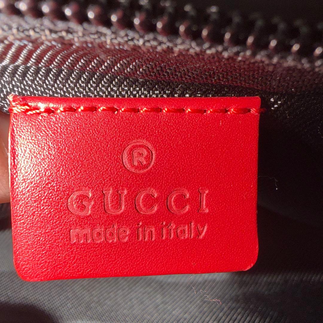 c*o様 グッチ アクセサリーポーチ GGキャンバス ハンドバッグ