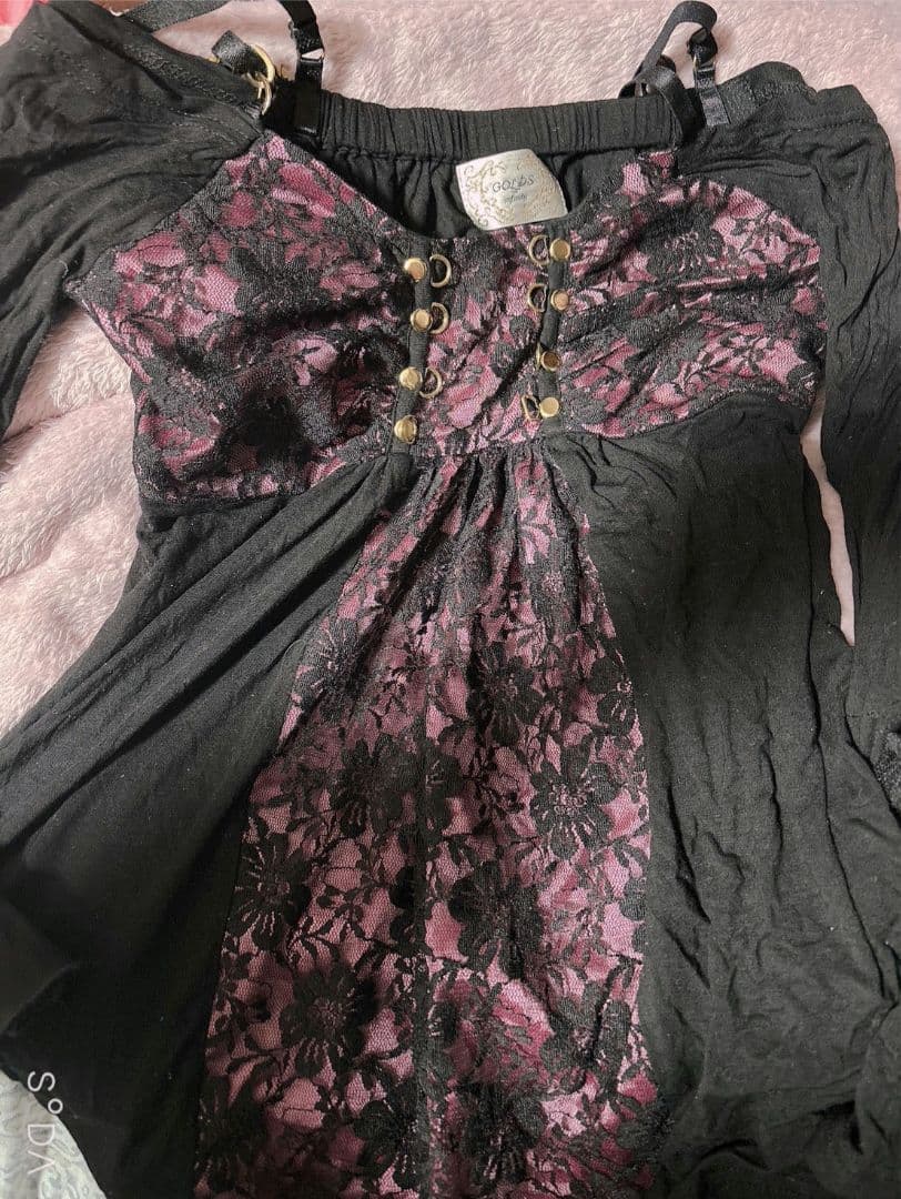 GOLD∞Sinfinity小悪魔レーストップス平成ギャル PINK ピンク