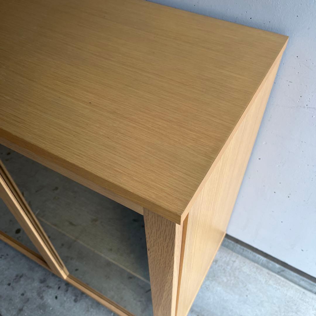 るる★無印 オーク材キャビネット・ガラス扉