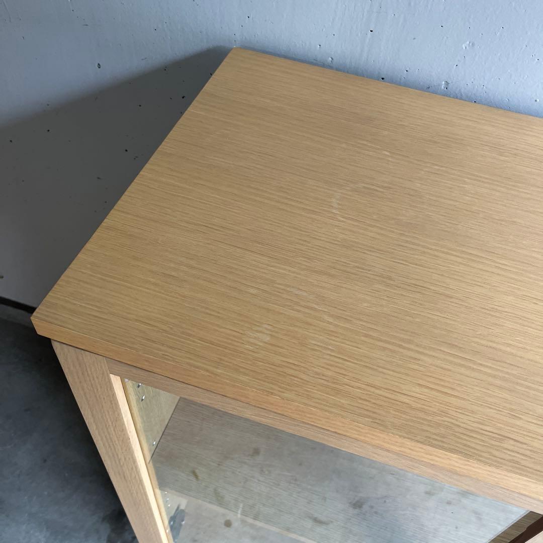 るる★無印 オーク材キャビネット・ガラス扉