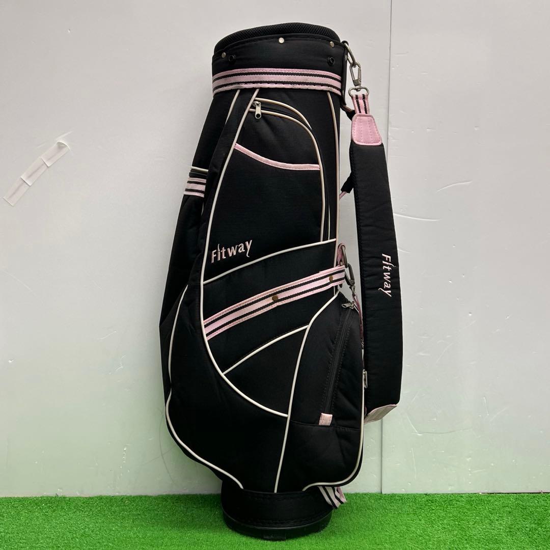 Fitway フィットウェイ　7インチ　レディース　ブラック　ゴルフバッグ