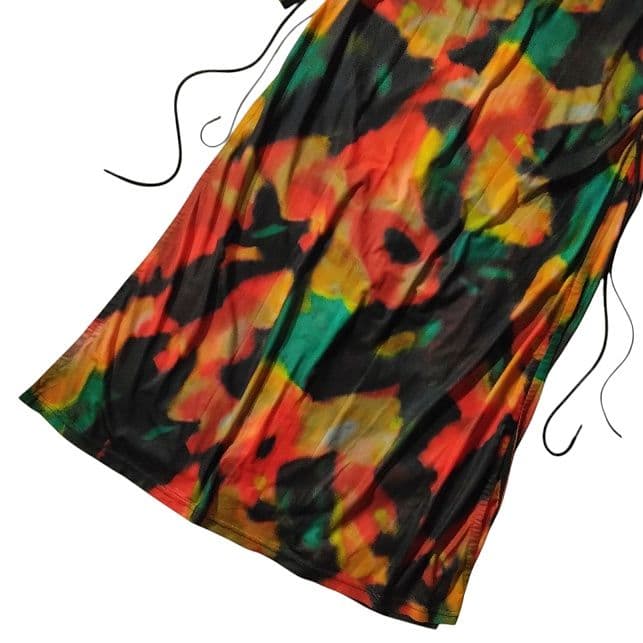 ファンダマイン 個性的 ロングワンピース タイダイ パワーネット ストレッチ