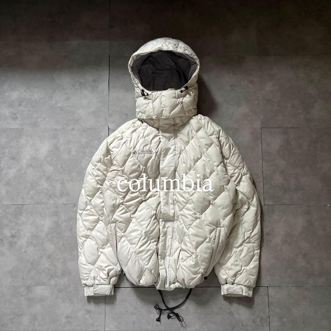 【希少カラー⭐️】極暖Columbia ダウンジャケット　キルティング　白　M