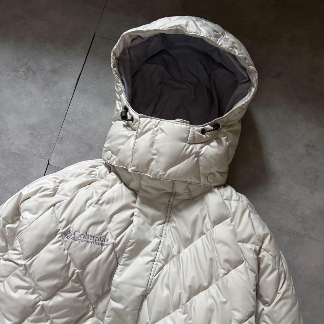 【希少カラー⭐️】極暖Columbia ダウンジャケット　キルティング　白　M