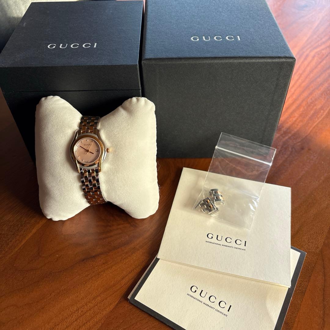 GUCCI シェル盤　腕時計＊