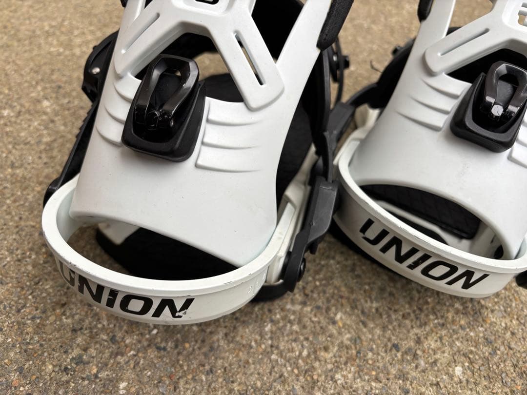 UNION スノーボード ビンディング ホワイト/ブラックキッズS