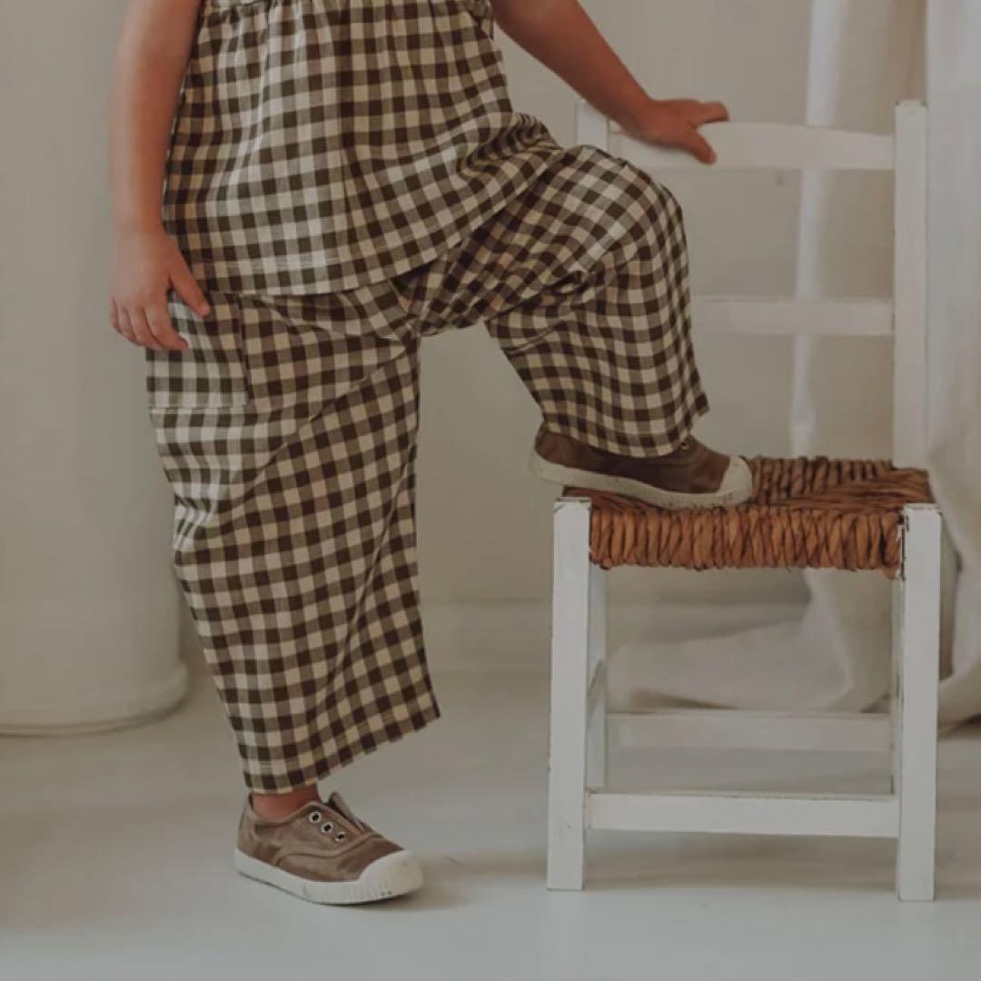 【新品未使用】organic zoo　ギンガムチェックパンツ