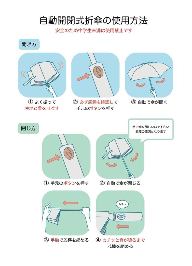 COKAGE+ACTIVE自動開閉55cm晴雨兼用 遮熱軽いPowderBlue