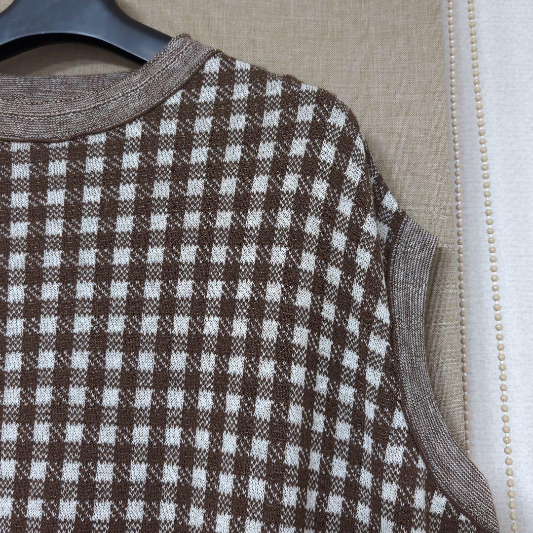 ✨️1/12迄出品✨️45R✨️新品✨️ギンガムジャカードのMドレス