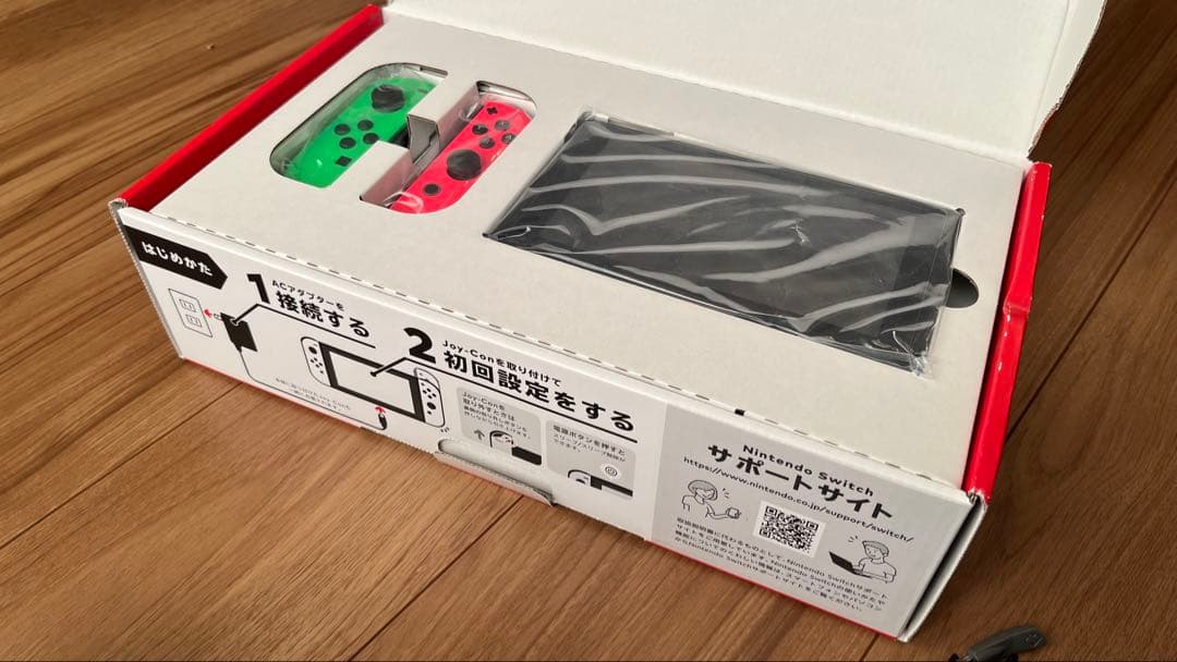 （値下げ！）NintendoSwitch本体 グリーンとピンク 256Gカード付