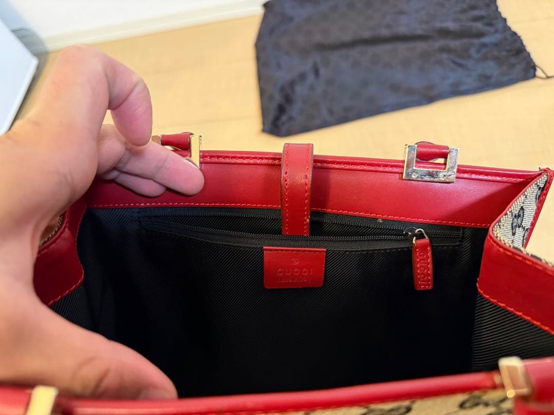 グッチ ハンドバッグ GGキャンバス/【中古】/美品/レディース