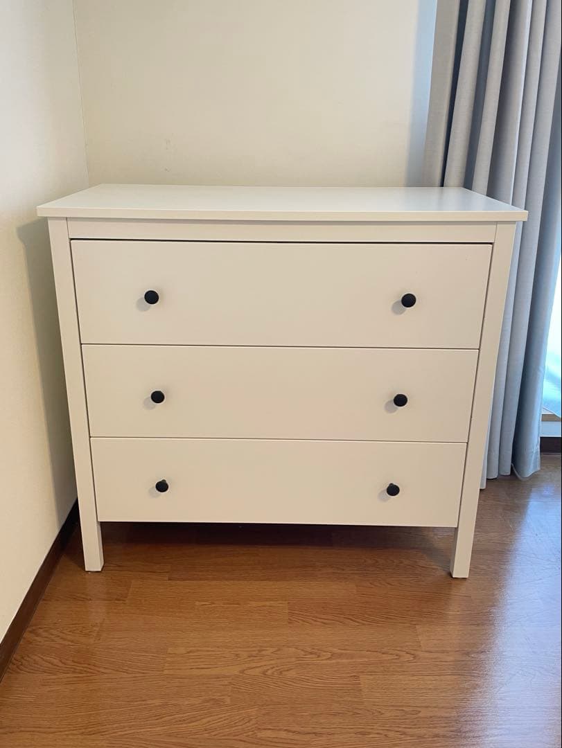 廃盤超美品　IKEA コッパン KOPPANG 3段チェスト　木製　ホワイト