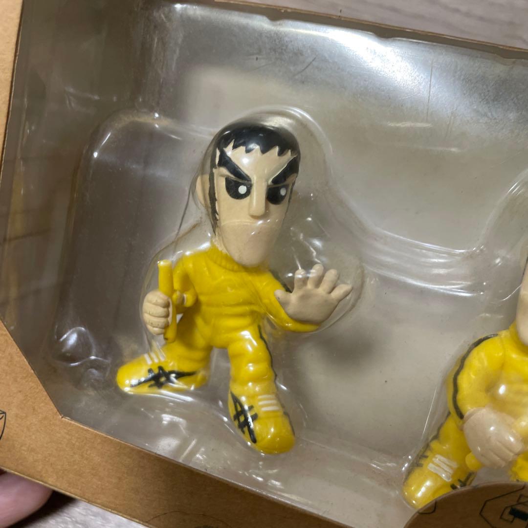 激レア ヴィンテージ イエロー武道家フィギュア3体セット　ブルースリー