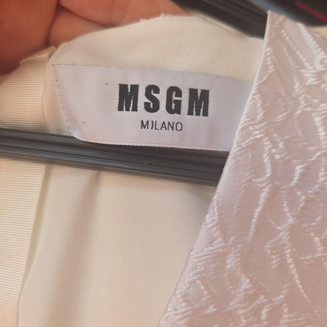 白玉　MSGM　フリルワンピース