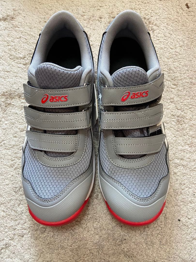 ASICS 安全靴 JSAA合格品 グレー/レッド