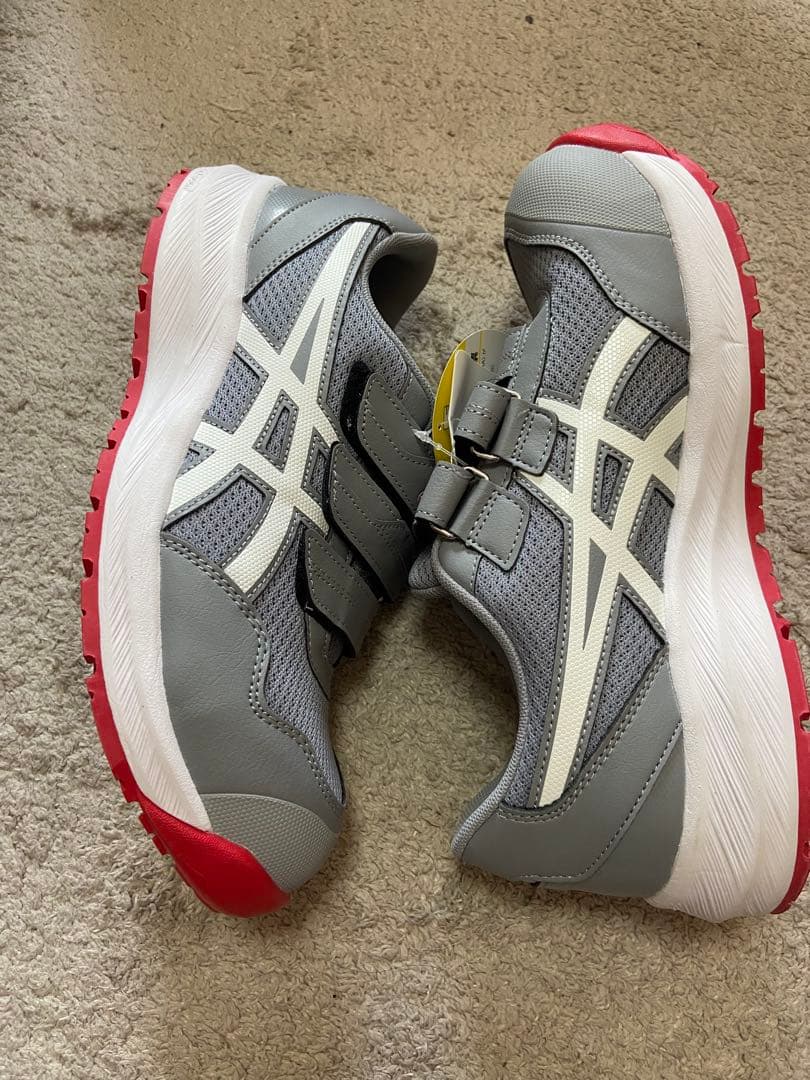 ASICS 安全靴 JSAA合格品 グレー/レッド
