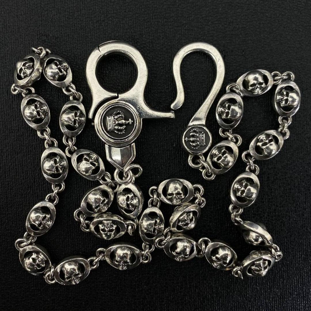 Justin Davis TOYWATCH シルバー スカル ウォレットチェーン