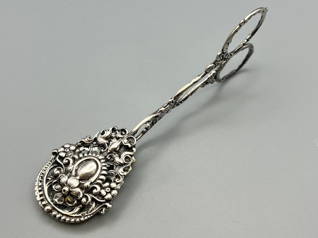 ビンテージ北欧雑貨/スウェーデンで見つけた/シルバー製/トング　重量約32.7g