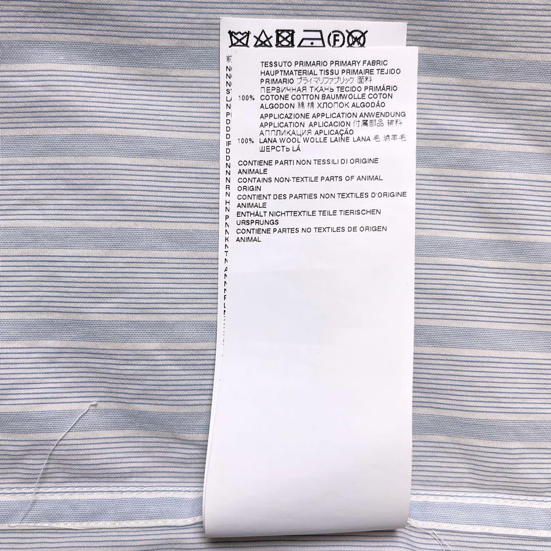 美品【メゾンマルジェラ】22AW ニット ドッキング レイヤード シャツ 38