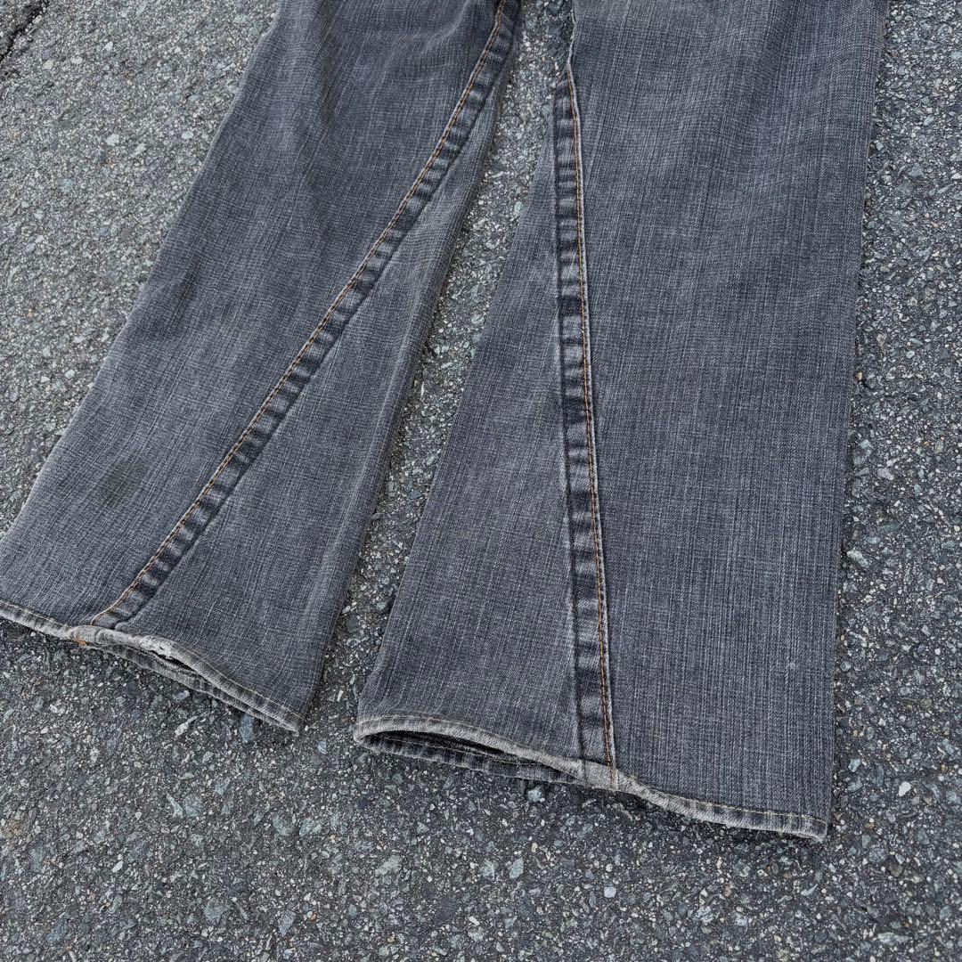 00s USA製 TRUE RELIGION ブラック フレアデニムパンツ 28