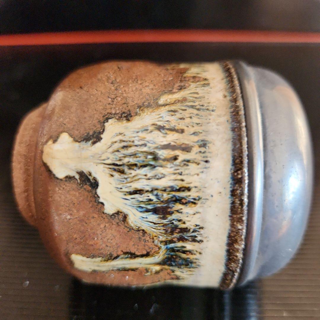 朝鮮唐津銀蓋付香枦