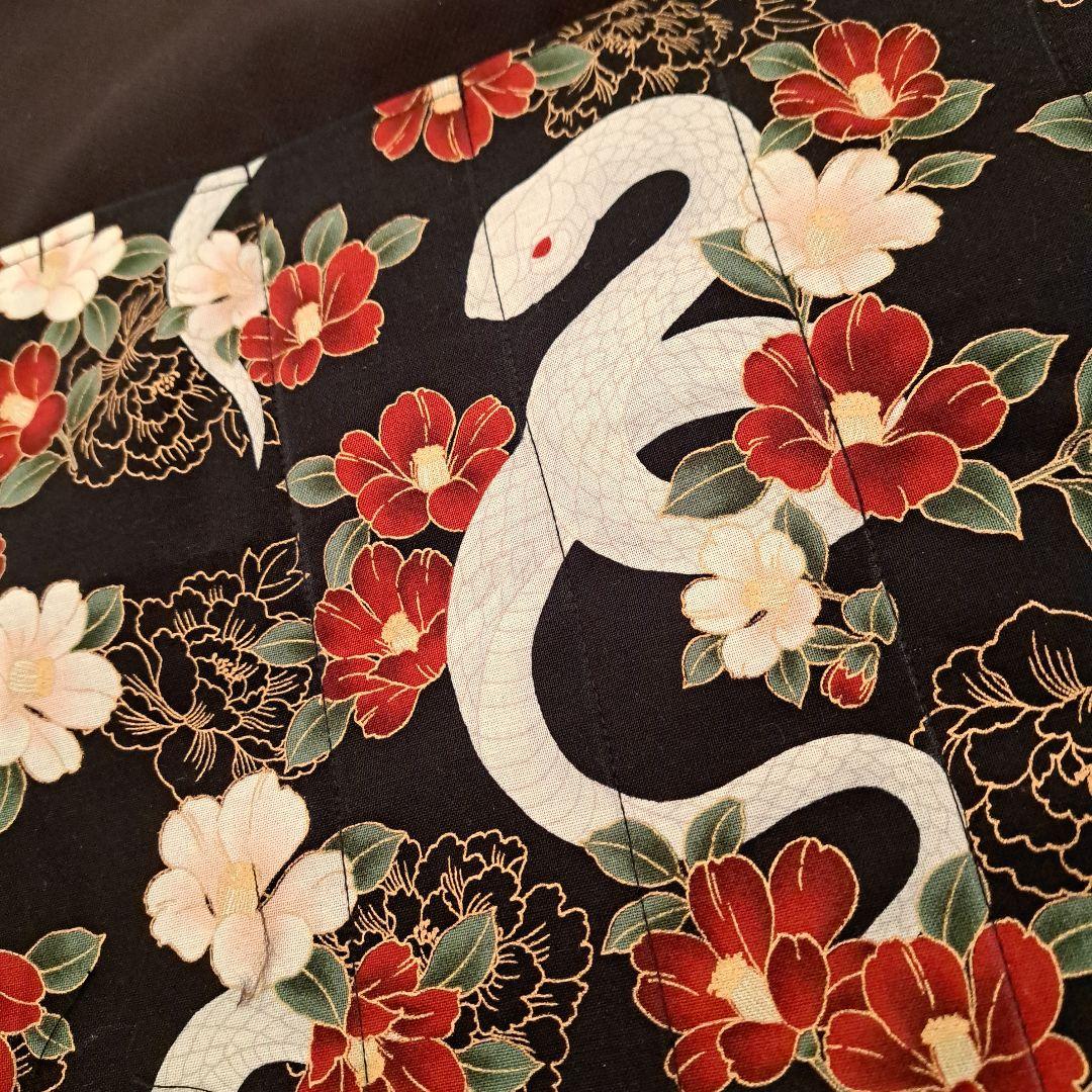 オーダー　横笛用　ロールケース　巻き袋　篠笛　龍笛　能管　横笛　鷹　白蛇