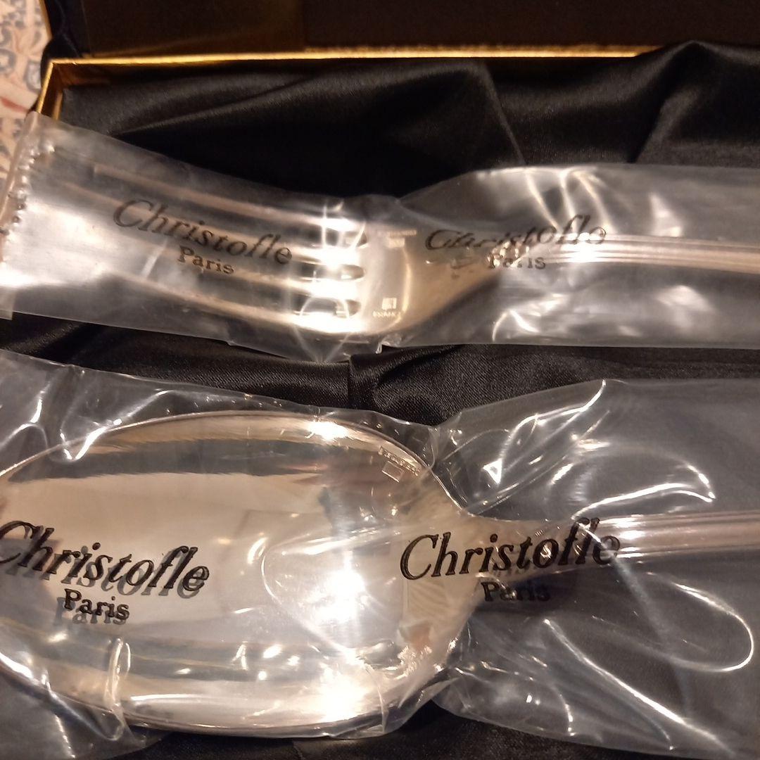 Christofle マルリーカトラリーセット 2点新品未使用・シルバー