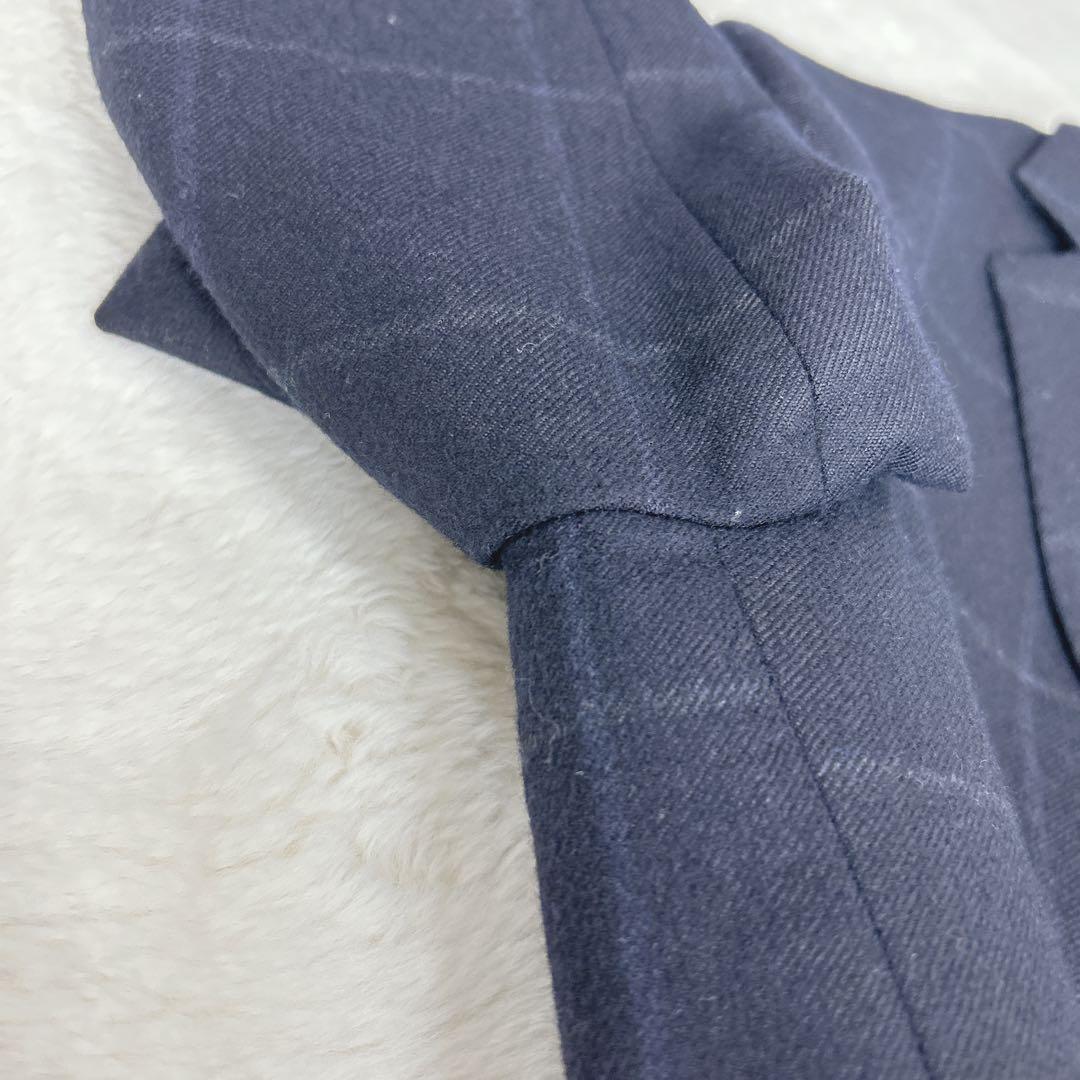✨美品✨ 麻布テーラー スリーピース ネイビー チェック S〜M相当