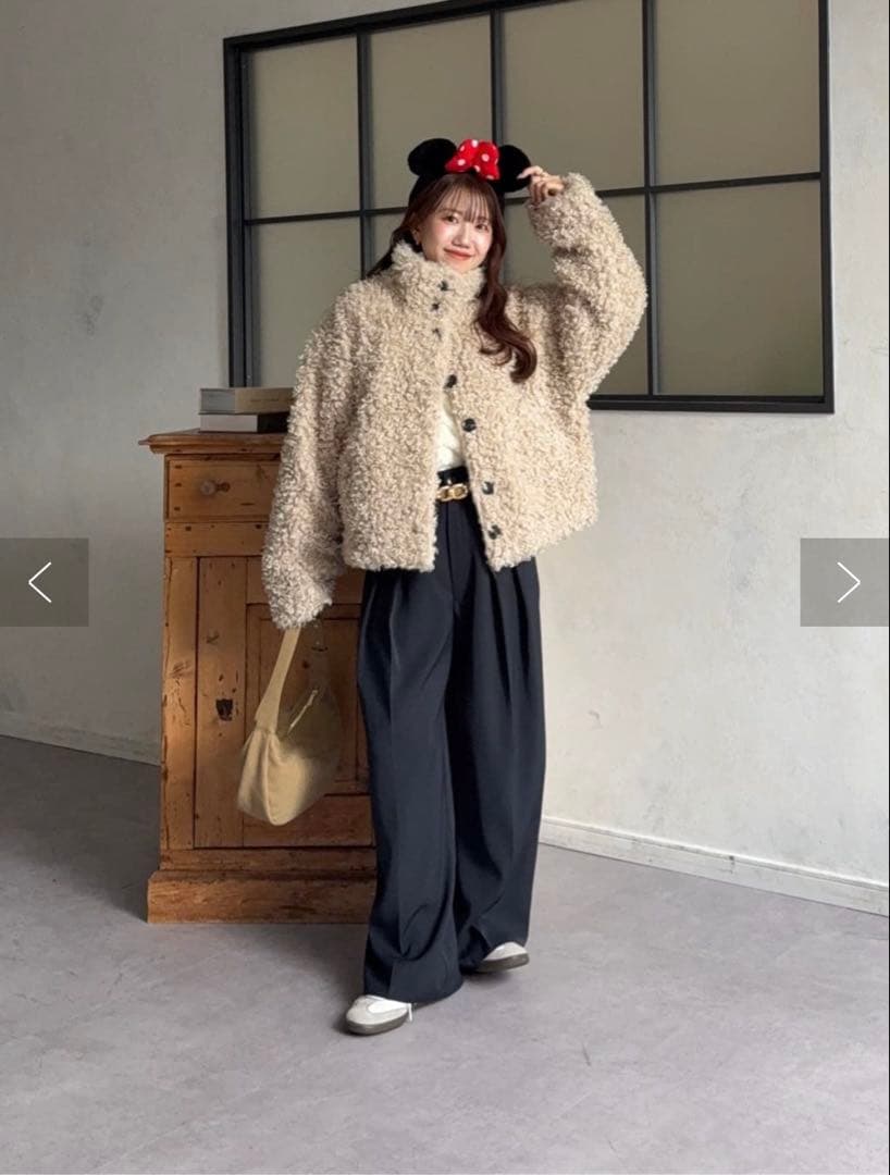 Thevon.プードルファーミドルジャケット アイボリー 完売商品