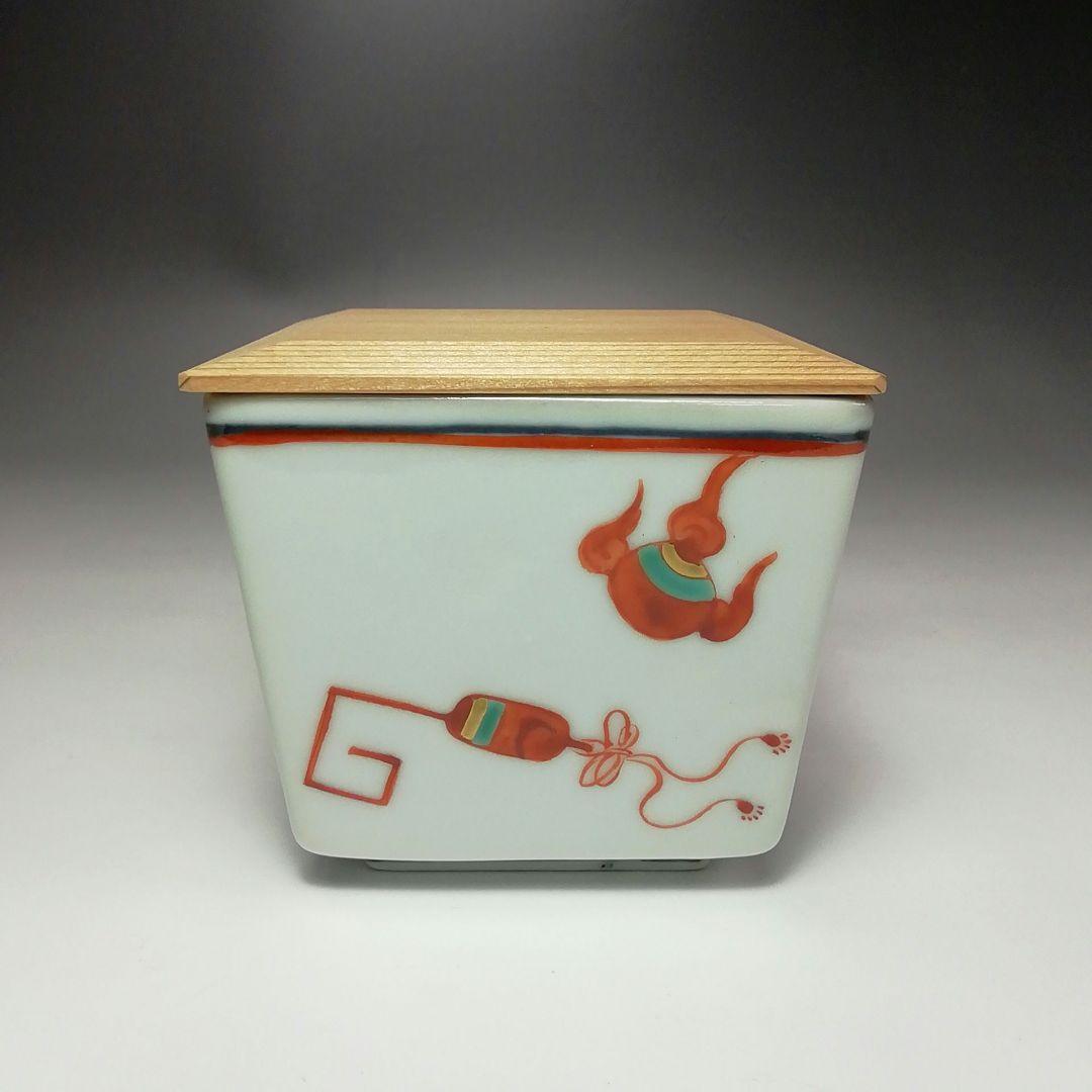 Ｓ３３２　茶器　『色絵宝づくし画』『替茶器』『京焼』『清閑寺窯　杉田祥平造』共箱