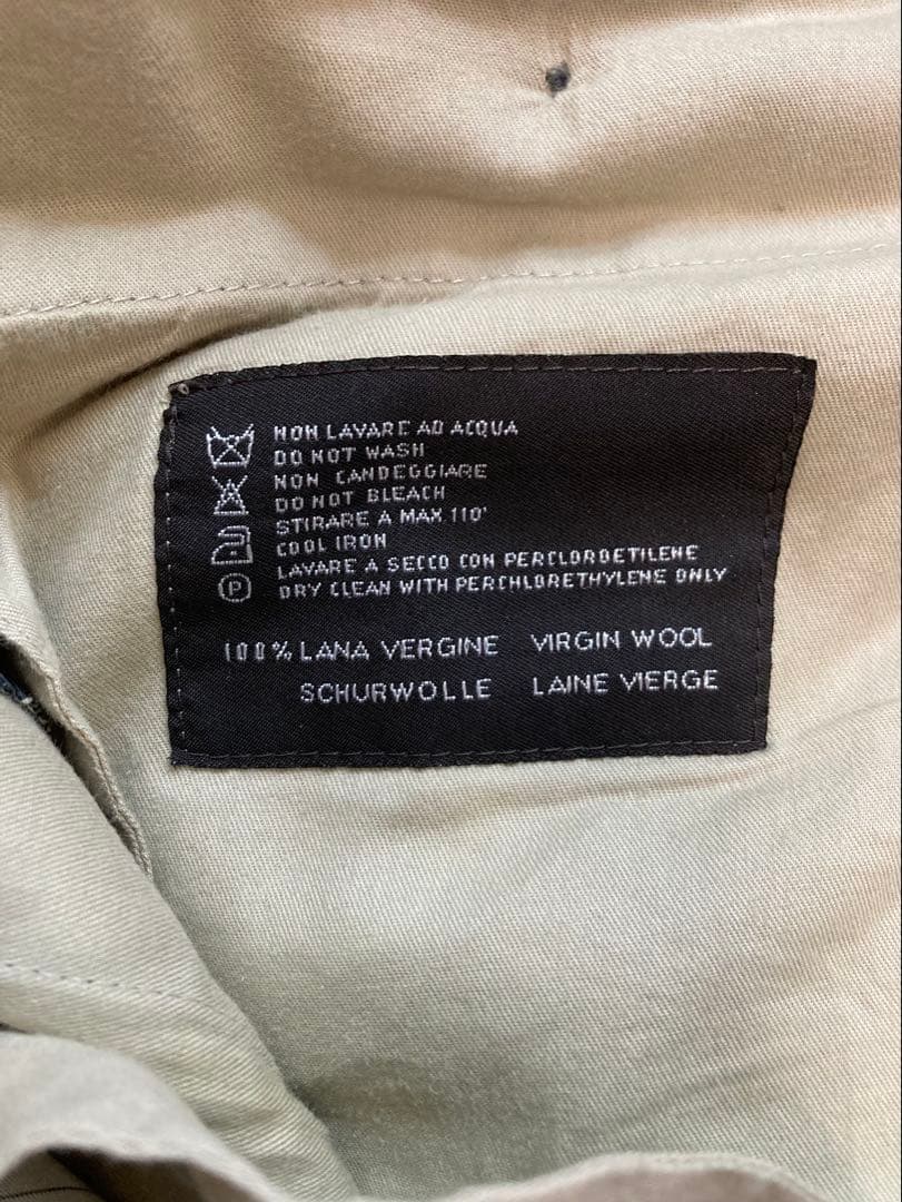 高級 Super120s PT01 ウール スラックス 46 グレー