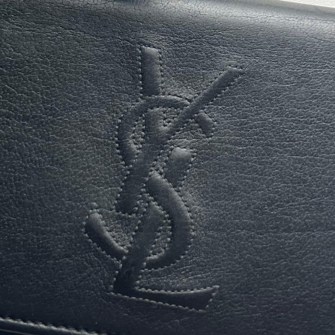 61 極上美品 SAINTLAURENT イヴサンローラン 2つ折り 長財布
