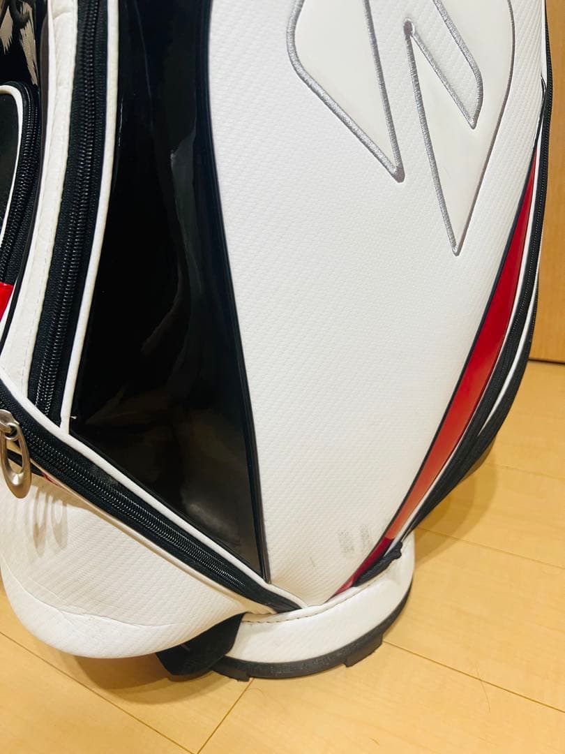 ブリヂストン キャディバッグ ホワイト/ブラック/レッド