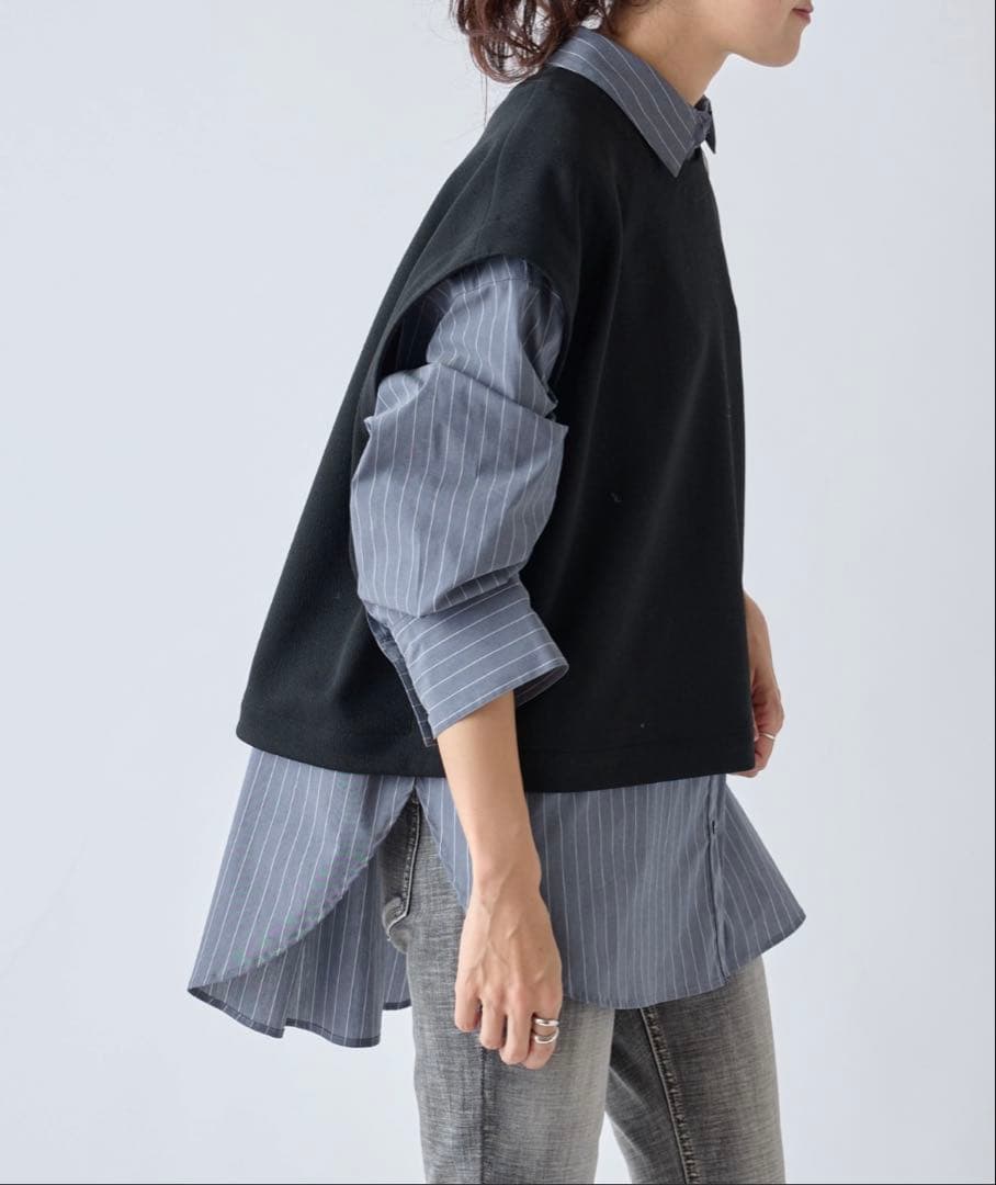 23AW✨BEARDSLEY ムーンライクショートベストジレ　訳あり美品