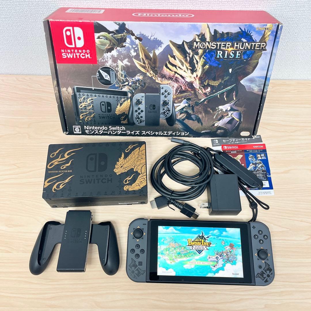 【美品】Switch本体 モンスターハンターライズ スペシャルエディション