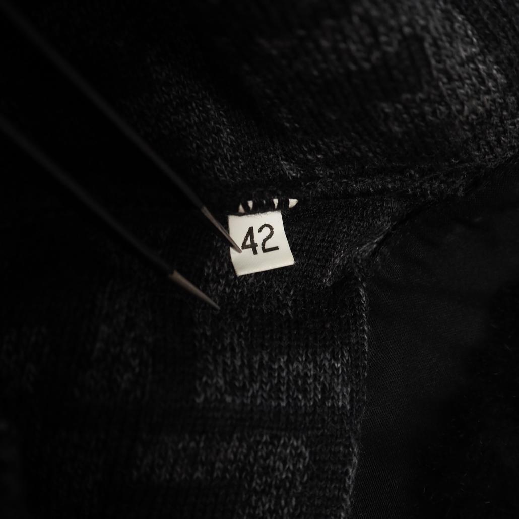 80s 90s FENDI ズッカ柄 ラビットファー ロゴ総柄ニットコート 42