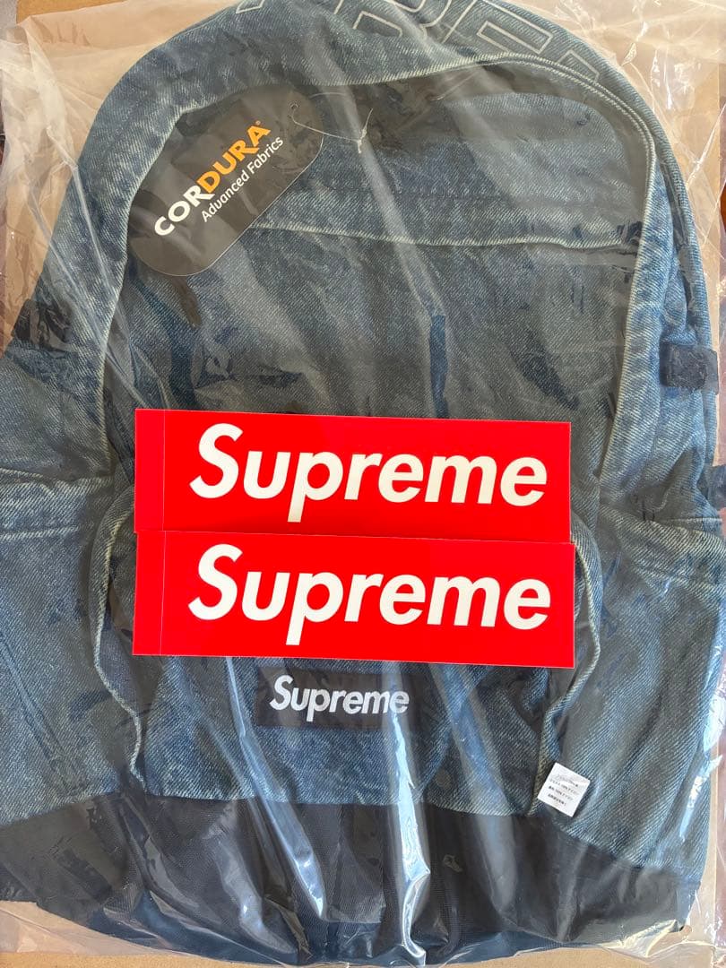 バッグ Supreme Denim Backpack Washed Indigo bag
