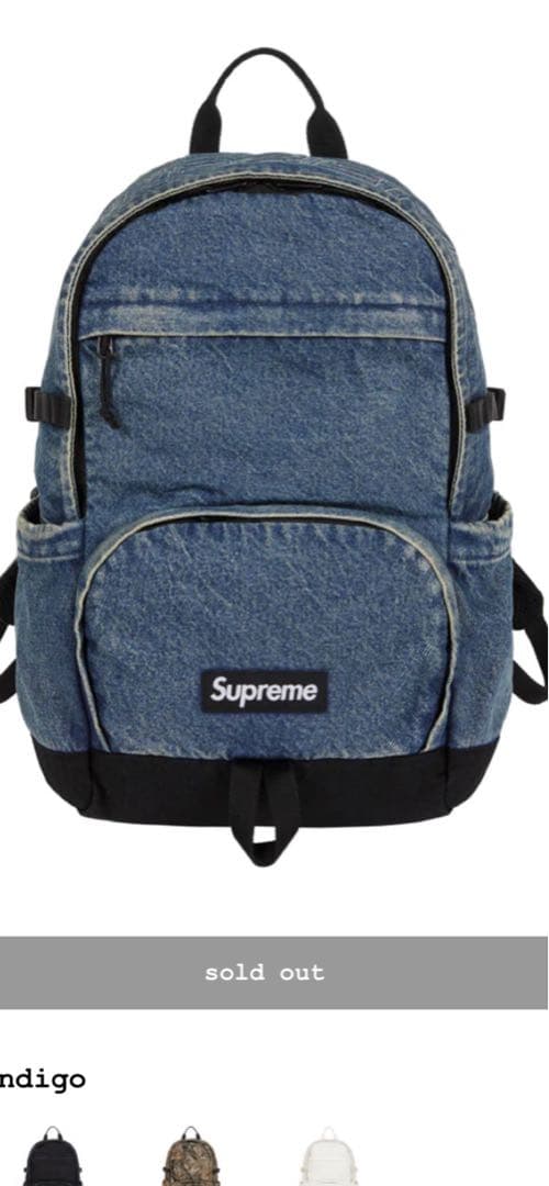 バッグ Supreme Denim Backpack Washed Indigo bag