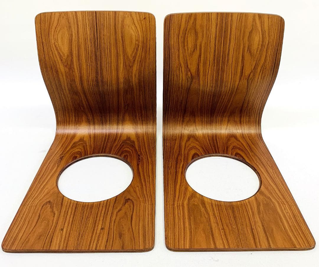 Tendo 天童木工 座椅子 2脚セット 藤森健次 曲木 ケヤキ ローズウッド②