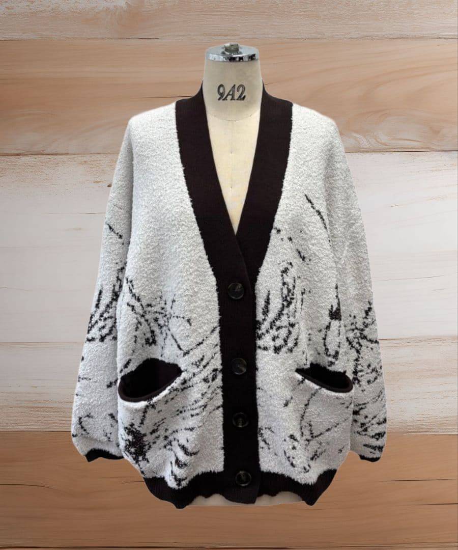 ayane アヤン ニットジャガードモフモフカーディガン