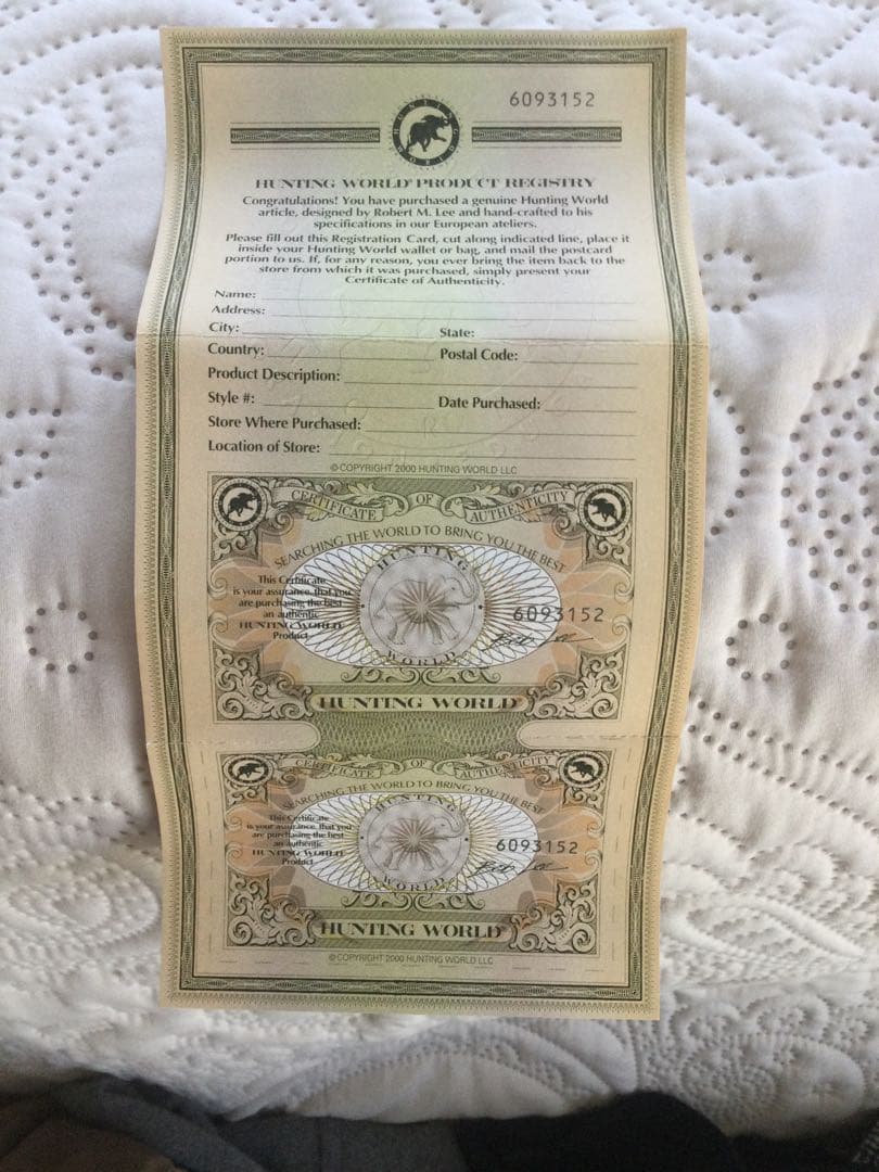 ハンティングワールド　ボストンバッグ