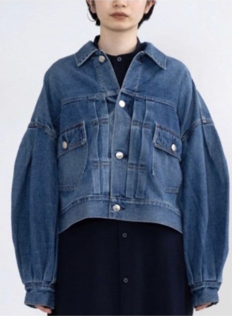 2023SS HYKE ハイク　バルーンスリーブデニムジャケット　1