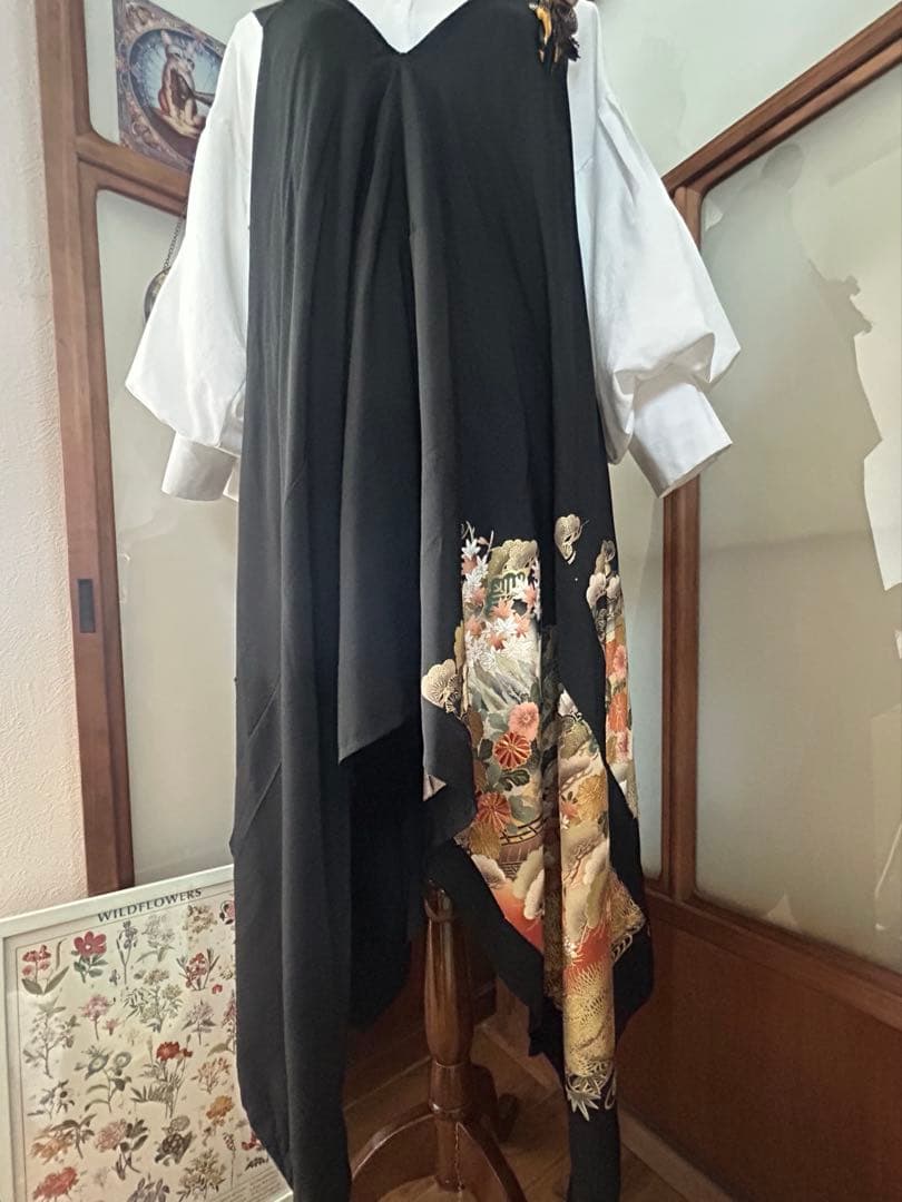 着物リメイクワンピース　No.532