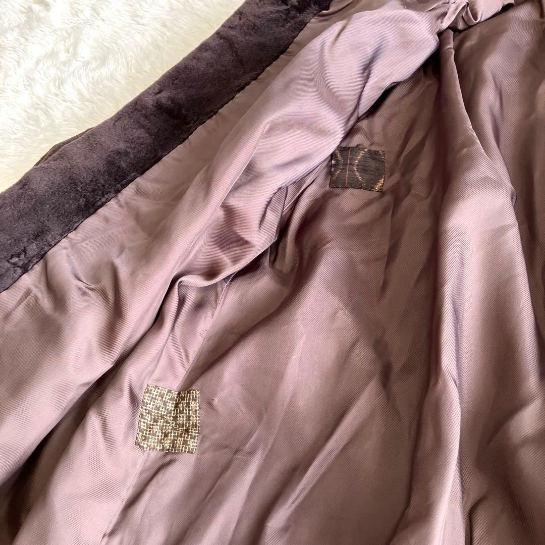 SAGA MINK 高級ミンクファーロングコート　ライトパープル