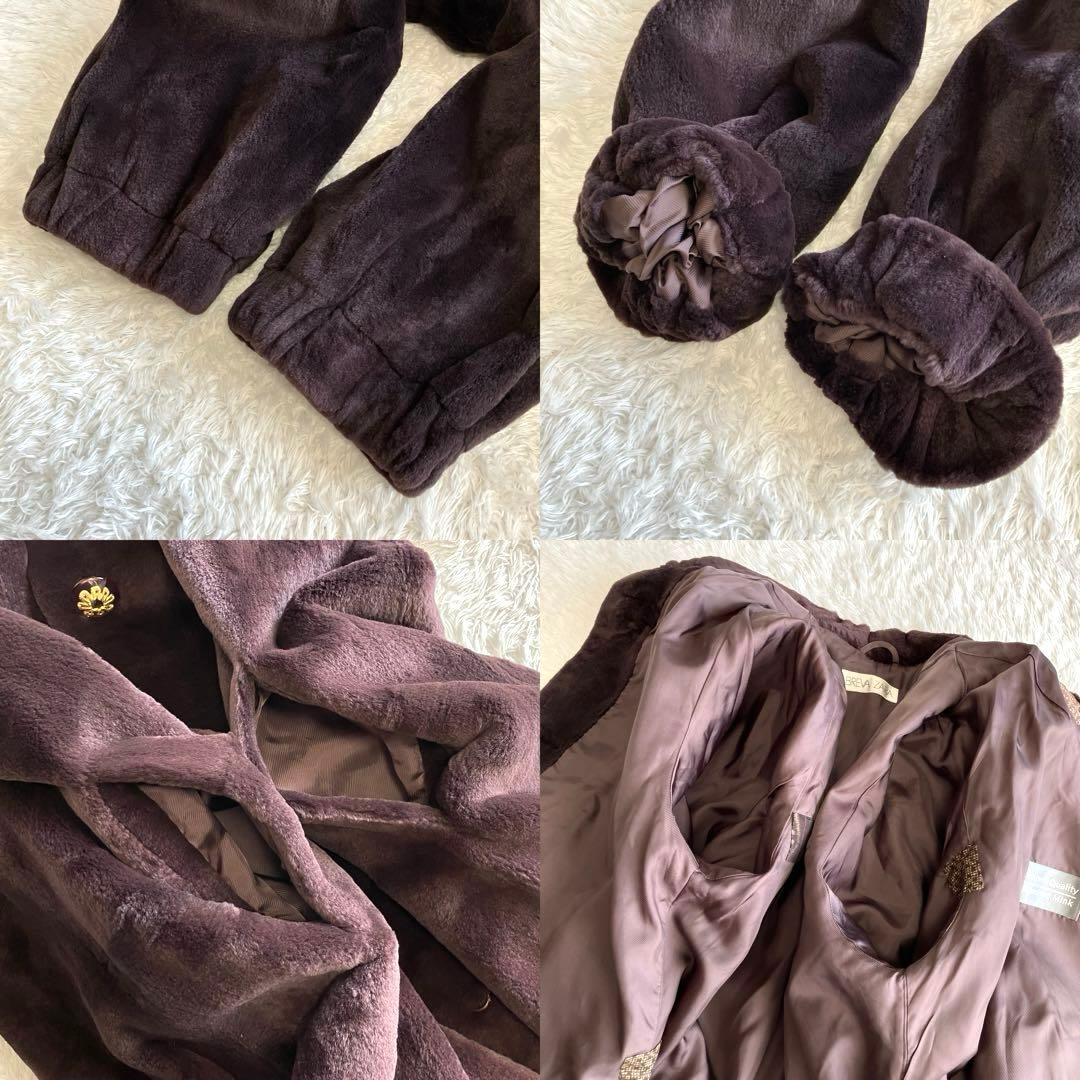 SAGA MINK 高級ミンクファーロングコート　ライトパープル