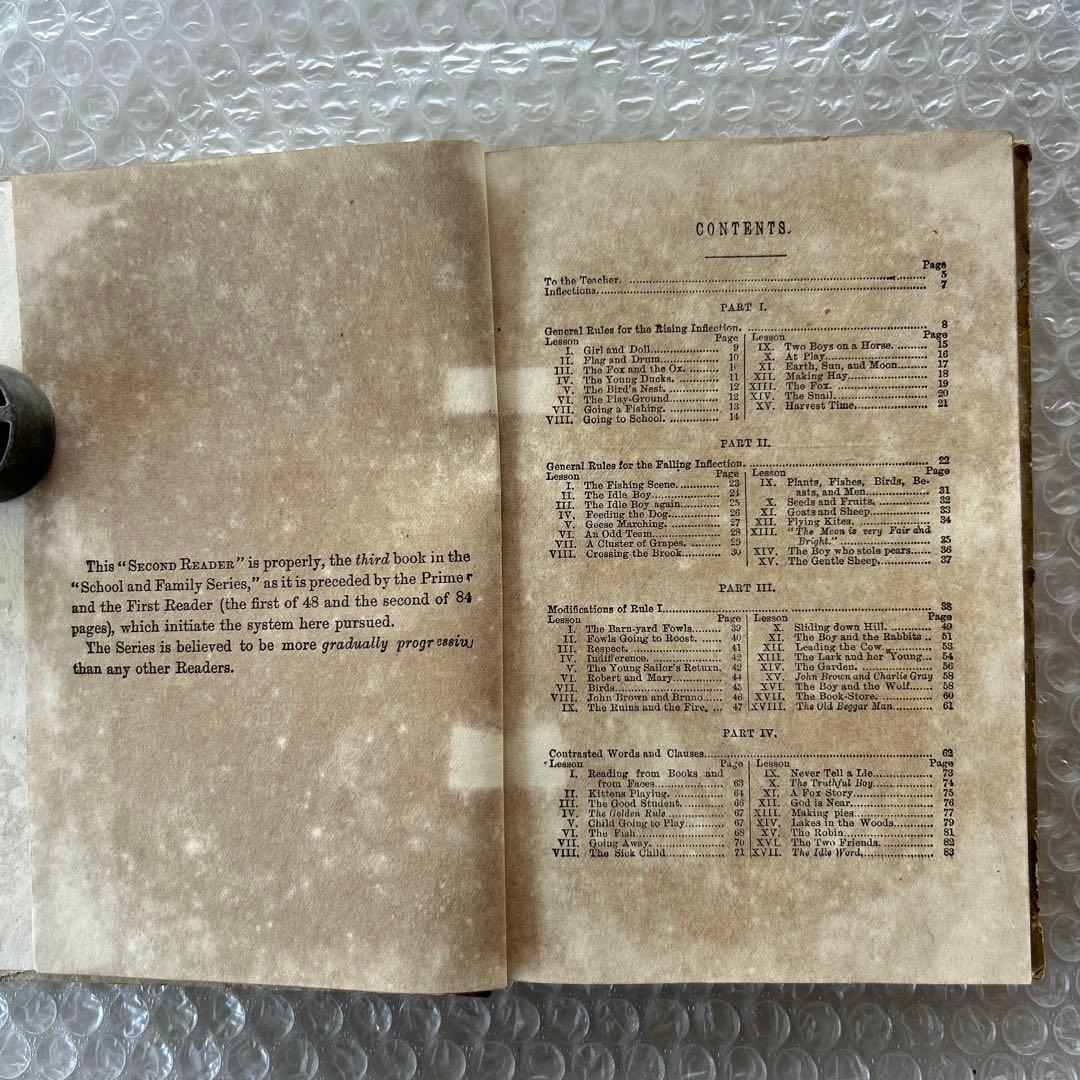 明治14年刊 THE SECOND READER/RIKUGOKUWAN版 古書